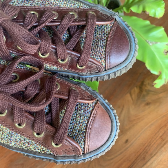 PF Flyers Sneakers Womens Sz 6 Low Top Casual Shoes Woven Multicolor - Picture 2 of 9